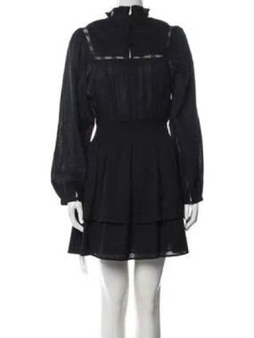 Cleobella Black Long-Sleeve Layered Mini Dress